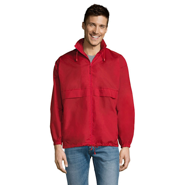 SOLS Unisex Surf Windbreaker Lättviktsjacka XL Röd Red XL