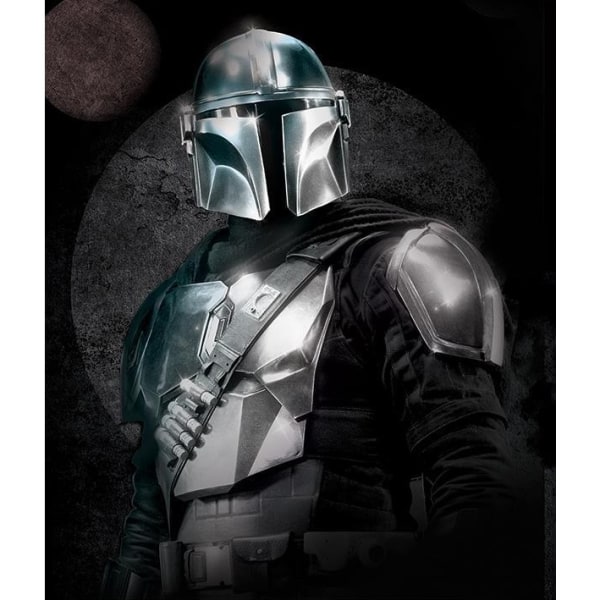 Star Wars: The Mandalorian Circle Print 40cm x 50cm Svart Black/Grey 40cm x 50cm