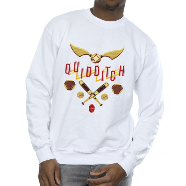 Harry Potter Quidditch Golden Snitch Sweatshirt för män, S, vit White S