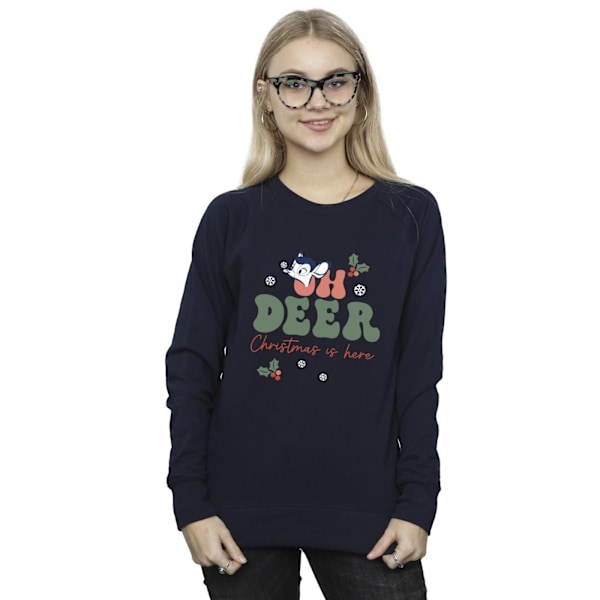 Disney Dam/Kvinnor Bambi Oh Deer Sweatshirt 5XL Marinblå Navy Blue 5XL