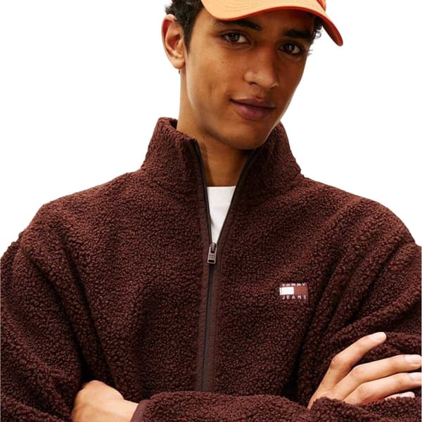 Tommy Jeans Herr Teddyfleece Regular Fleecejacka XL Brun Brown XL