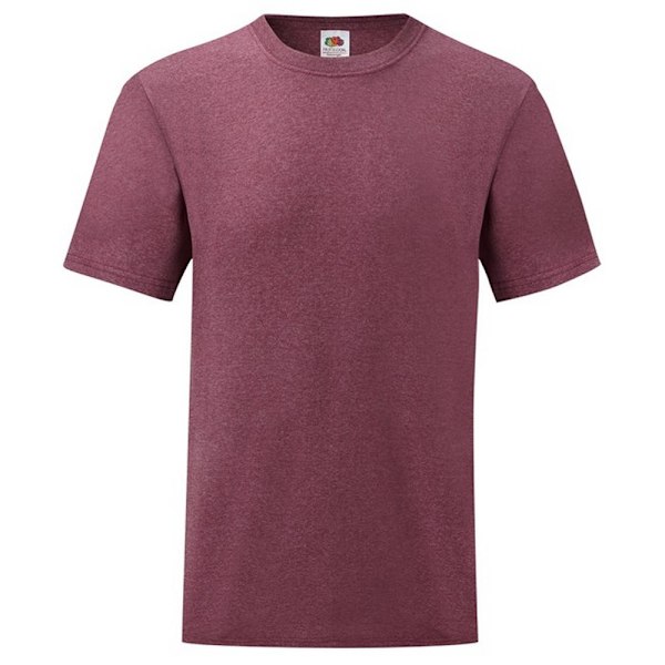 Fruit of the Loom Mens Valueweight Heather T-Shirt L Burgundy Burgundy L