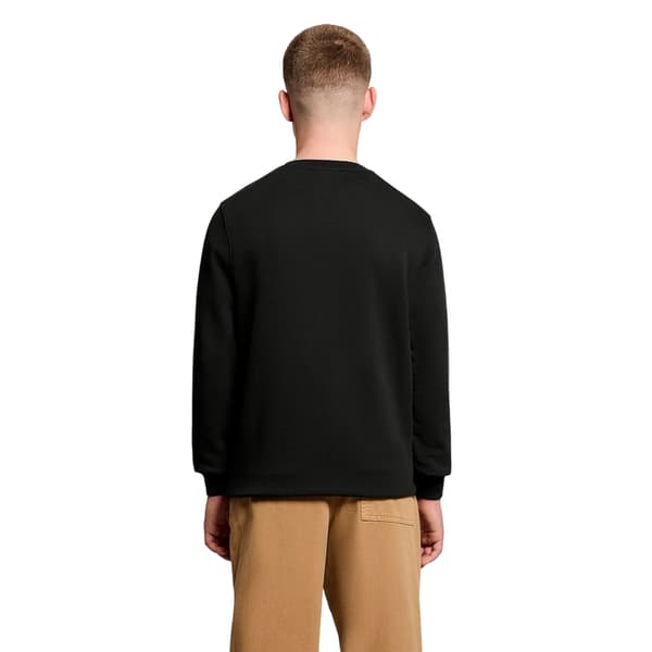 Lyle & Scott Pojkar Broderad Logotyp Bomullströja 5-6 År Jet Black 5-6 Years