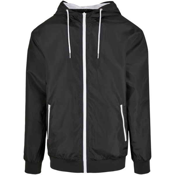 Bygg ditt varumärke Windrunner Recycled Jacket S Svart/Vit för män Black/White S