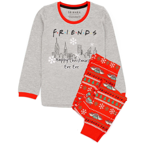 Friends Boys Christmas Pyjamas Set 7-8 Years Grå/Röd Grey/Red 7-8 Years