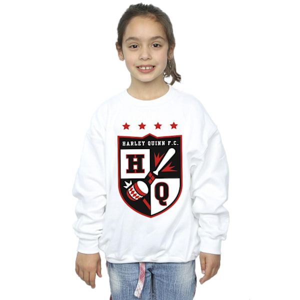 Justice League Girls Harley Quinn FC Pocket Sweatshirt 7-8 år White 7-8 Years