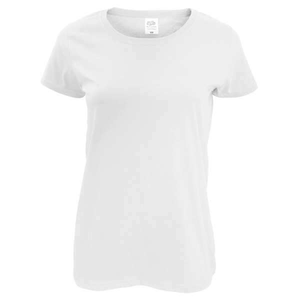 Fruit of the Loom Dam/Dam Lady Fit Kortärmad T-shirt White XL