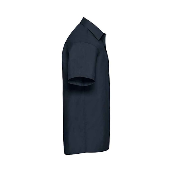 Russell Collection Herr Poplin Easy-Care Kortärmad Formell S French Navy 18in