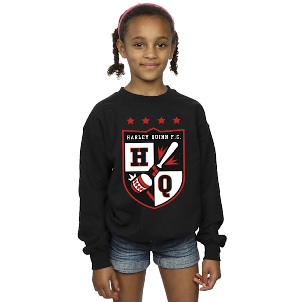 Justice League Girls Harley Quinn FC Pocket Sweatshirt 5-6 år Black 5-6 Years