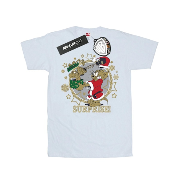 Tom And Jerry Dam/Damer Julöverraskning Bomull Pojkvän White XL