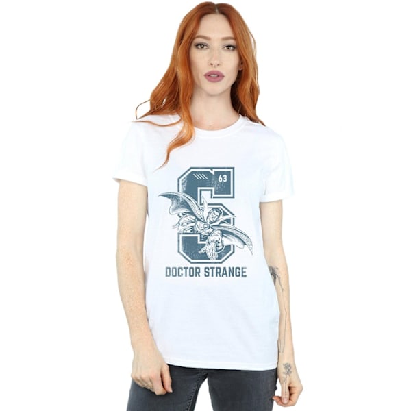 Marvel Womens/Ladies Doctor Strange Collegiate Cotton Boyfriend White 5XL