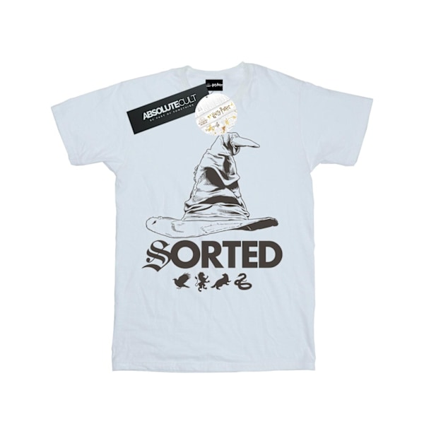 Harry Potter T-shirt för män med sorteringshatt 4XL vit White 4XL