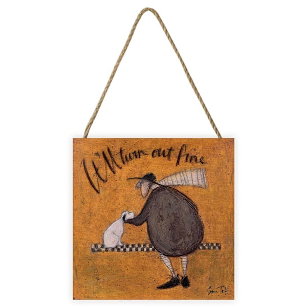 Sam Toft It´ll Turn Out Fine Träskylt En Storlek Flerfärgad Multicoloured One Size