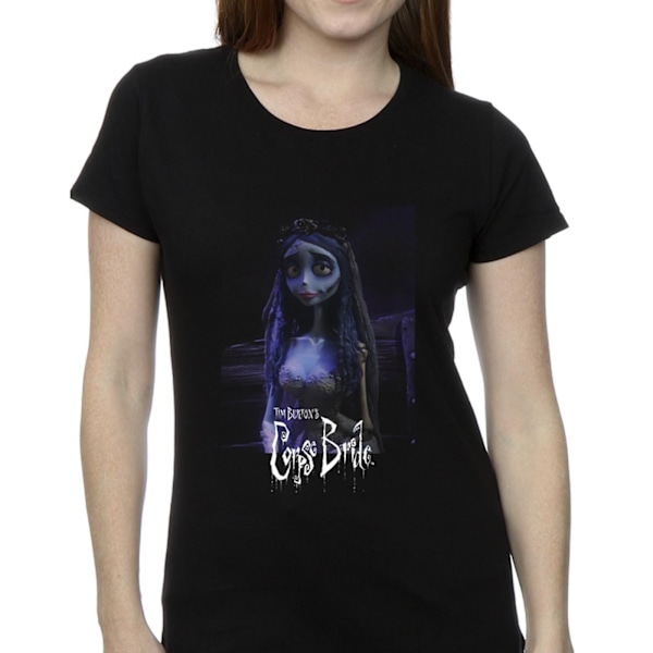 Corpse Bride Dam T-shirt i bomull med Emily-motiv, L, svart Black L