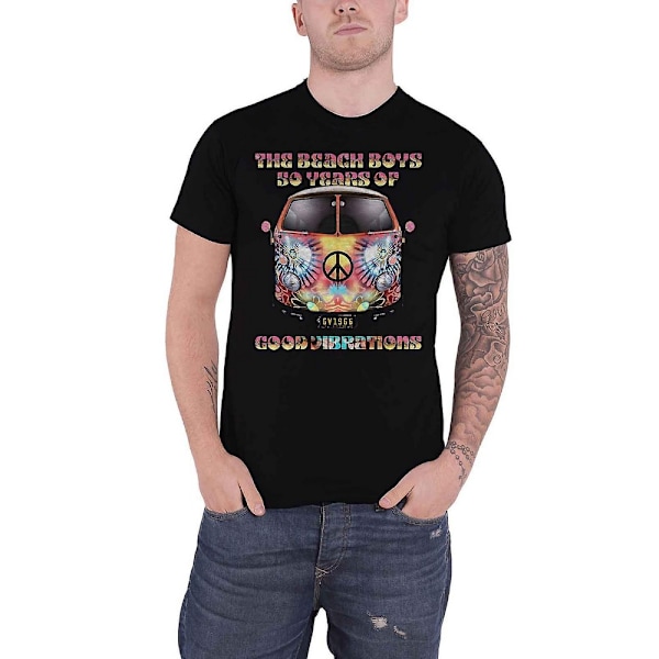 The Beach Boys Unisex Adult Good Vibes Tour Bomull T-shirt XL B Black XL