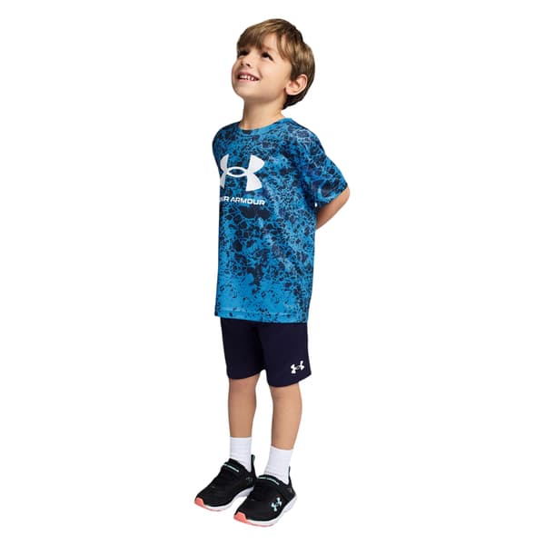 Under Armour Pojkar Tech Stor Logotyp T-shirt & Shorts Set 4-5 År Blue/Navy 4-5 Years