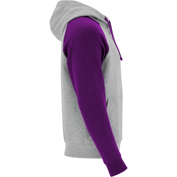 Roly Unisex Vuxen Badet Tvåfärgad Huvtröja L Heather Grey/Purple Heather Grey/Purple L