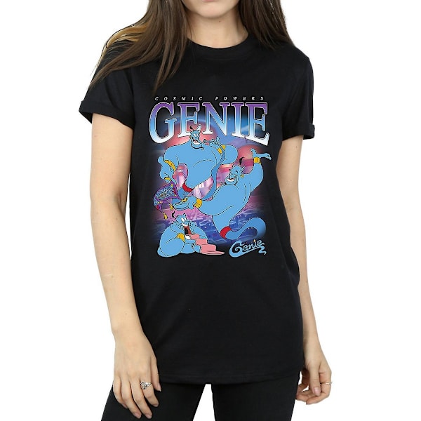 Aladdin Dam/Dam Genie Montage Bomull Boyfriend T-shirt XX Black XXL