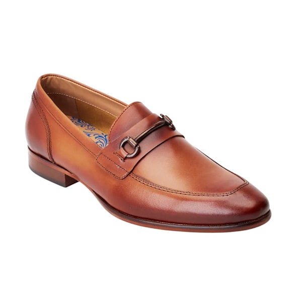 Base London Herr Russo Spänne Läder Loafers 12 UK Bränd Tan Burnt Tan 12 UK