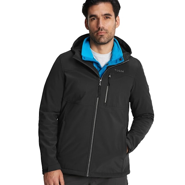 TOG24 Truro Softshell Jacka med huva för män M Svart Black M