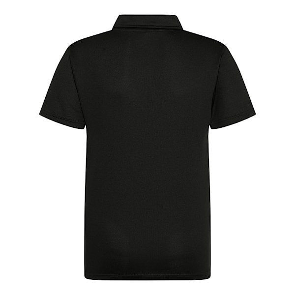 AWDis Just Cool Kids Unisex Sports Polo Plain Shirt 5-6 år J Jet Black 5-6 Years