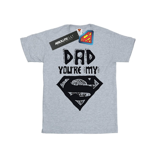 DC Comics Herr Superman Super Dad T-shirt XXL Sports Grey Sports Grey XXL