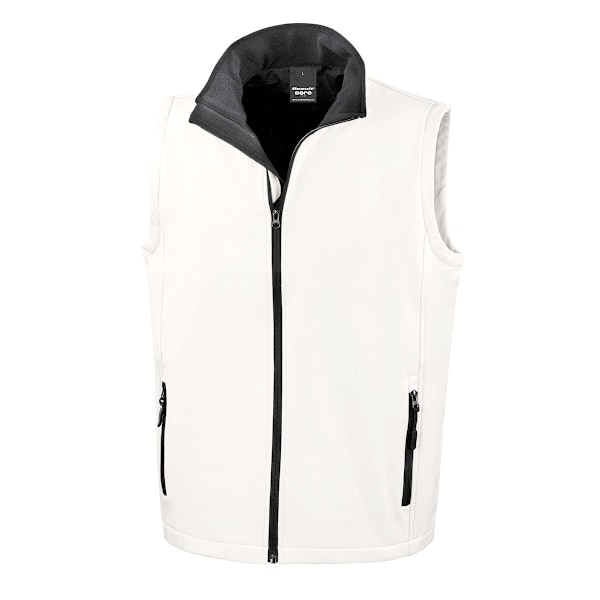 Result Core Printable Softshell Bodywarmer S Vit / Svart White / Black S