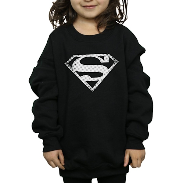 DC Comics Girls Superman Spot Logo Sweatshirt 7-8 år Svart Black 7-8 Years