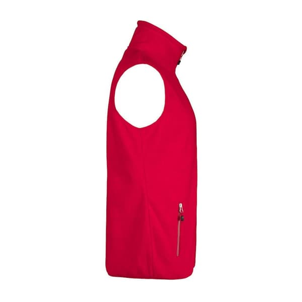 Printer RED Ärmlös Fleecetopp för Herrar Sideflip 4XL Röd Red 4XL