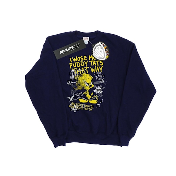 Looney Tunes Boys Tweety Pie More Puddy Tats Sweatshirt 5-6 år Navy Blue 5-6 Years