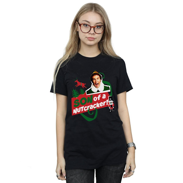 Elf Dam/Damer Son Of A Nutcracker Bomull Boyfriend T-Shirt Black M