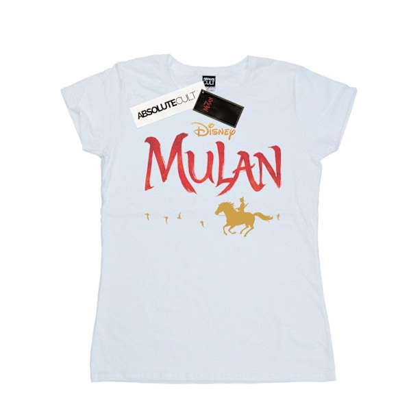 Disney Dam/Kvinnor Mulan Filmlogotyp Bomull T-shirt L Vit White L