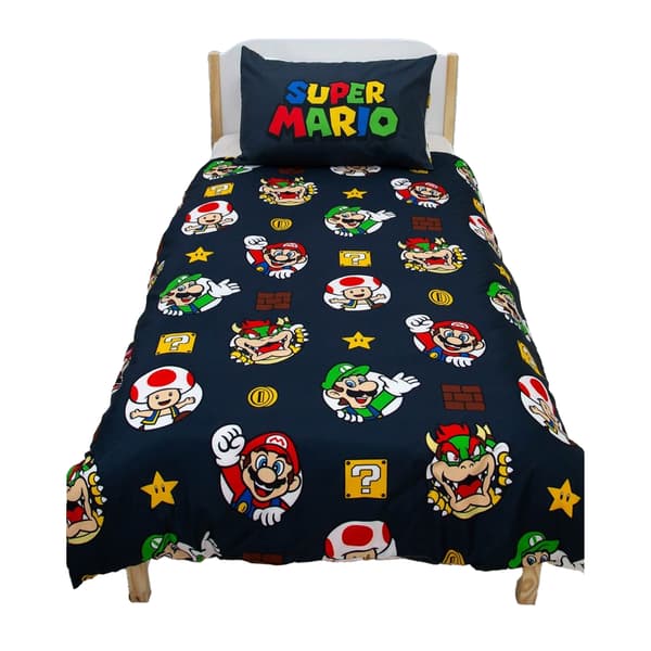 Super Mario Påslakanset Enkel Flerfärgad Multicoloured Single