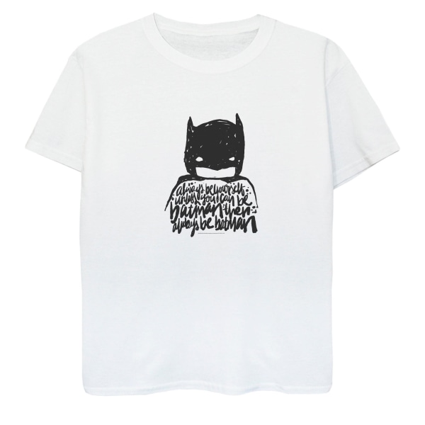 Batman Boys Always Be Yourself Logo T-shirt bomull 12-13 år White 12-13 Years