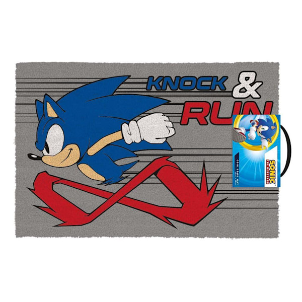 Sonic The Hedgehog Knock And Run Dörrmatta En Storlek Ljusgrå/B Light Grey/Blue/Red One Size