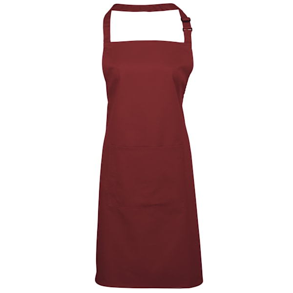 Premier Dam/Kvinnors Färger Bip Förkläde Med Ficka / Arbetskläder Burgundy One Size