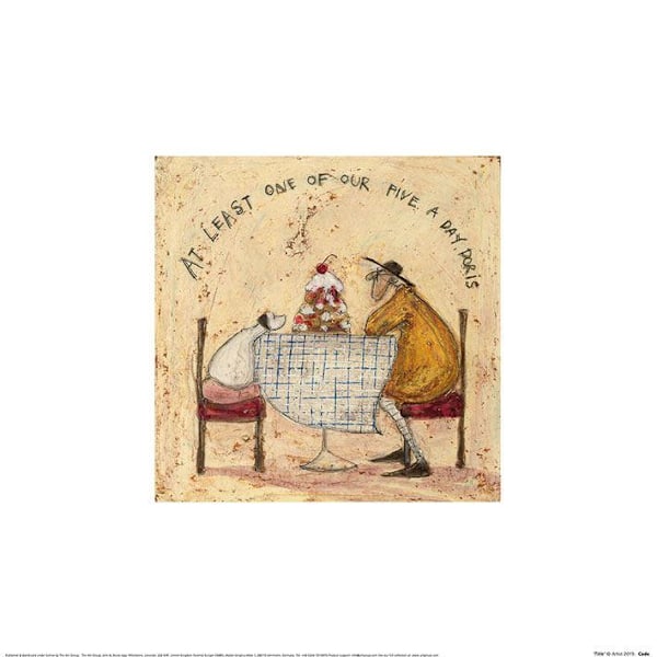 Sam Toft Minst En Av Våra Fem Omgång Doris Poster 30cm x 30c Yellow/Brown 30cm x 30cm