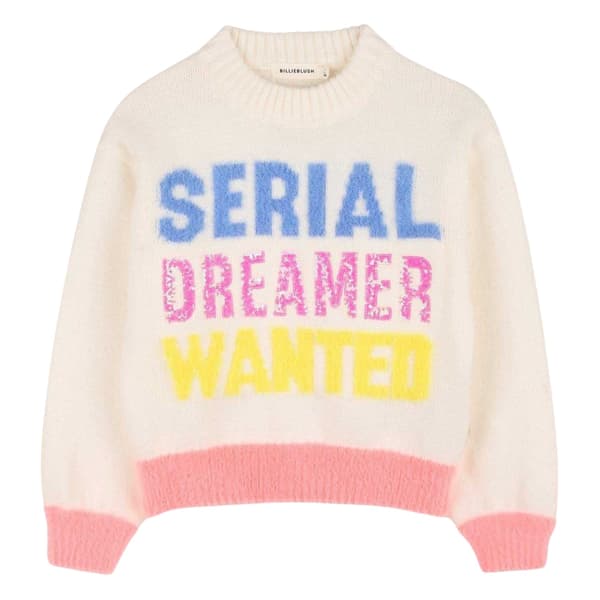 Billieblush Flickor Serial Dreamer Wanted Tröja Topp 6 År Elfenben Ivory 6 Years