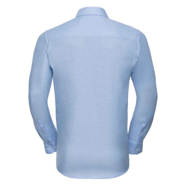 Russell Collection Herr Oxford Skräddarsydd Långärmad formell skjorta Oxford Blue 19in