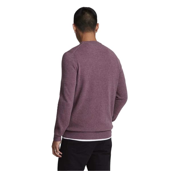 Lyle & Scott Herrtröja i lammull med rund hals M Lila Purple M