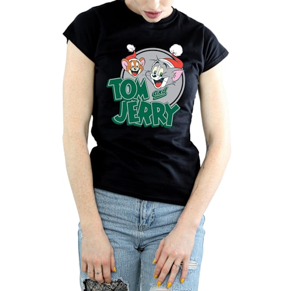 Tom och Jerry Dam/Dam Julhälsningar Bomull T-shirt Black S