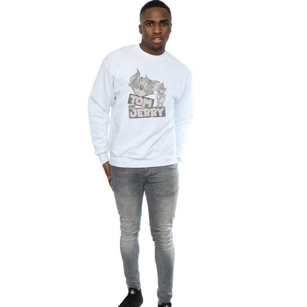 Tom och Jerry Herr Wink Sweatshirt 3XL Vit White 3XL