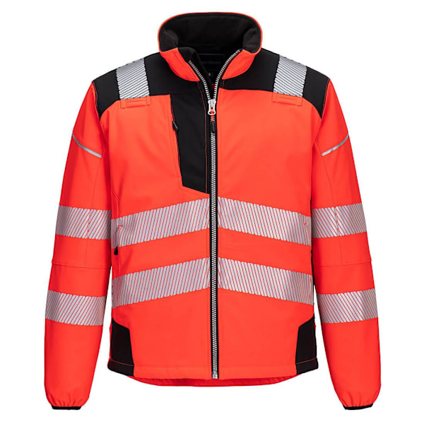 Portwest Herr PW3 Softshell Hi-Vis Jacka 4XL Röd/Svart Red/Black 4XL