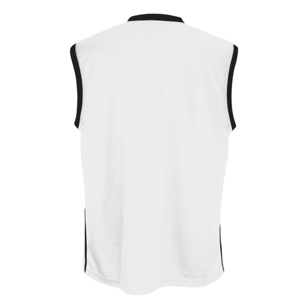 Spiro Herr Basket Quick Dry Ärmlös Topp 2XL Vit / Svart White / Black 2XL