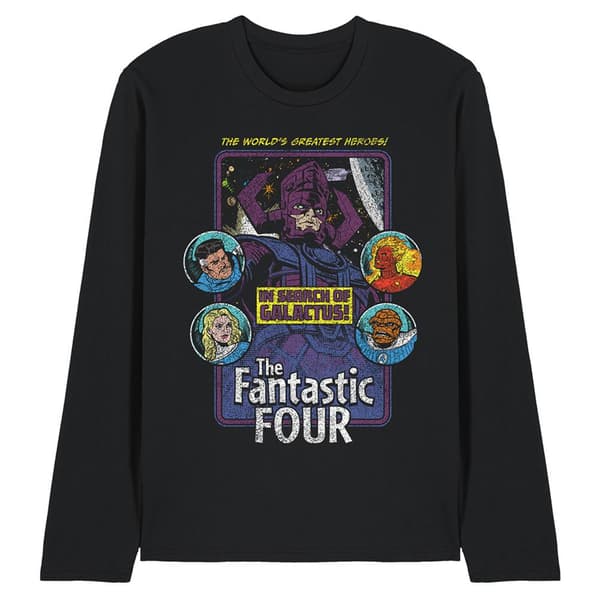 Fantastic Four Unisex Vuxen På Jakt Efter Galactus Långärmad Black L