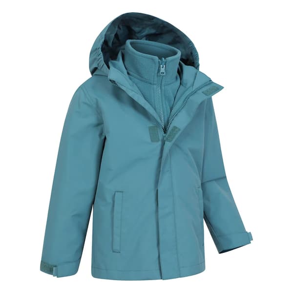 Mountain Warehouse Fell 3-i-1 Vattenavvisande Jacka för Barn/Ungdom Teal 2-3 Years