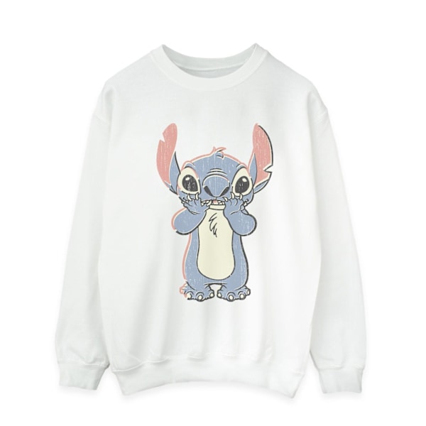 Disney Herr Lilo And Stitch Stor Tryck Sweatshirt L Vit White L