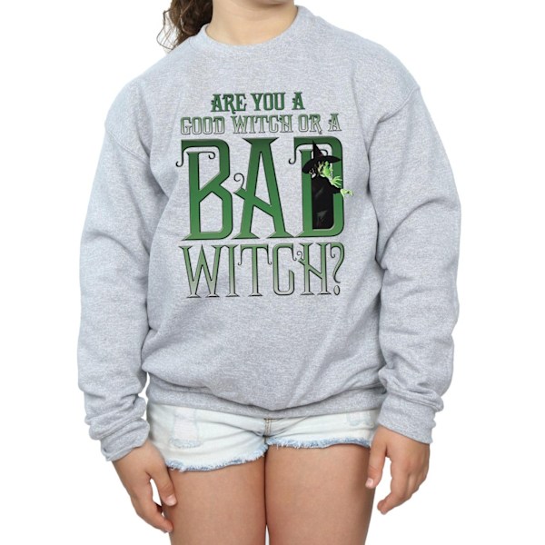 Trollkarlen från Oz Flickor Goda Häxan Onda Häxan Sweatshirt 7-8 År Sports Grey 7-8 Years