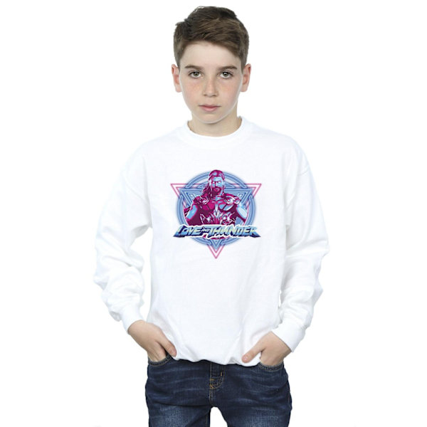 Marvel Boys Thor Love And Thunder Neon Badge Sweatshirt 7-8 år White 7-8 Years