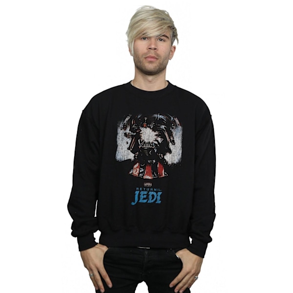 Star Wars Mens Return Of The Jedi Vader Shattered Sweatshirt L Black L